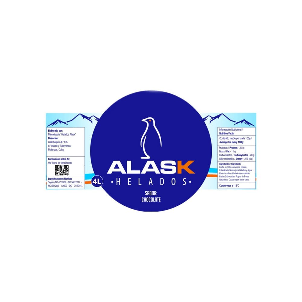 Helado de chocolate Alask (4 L) - imagen 2